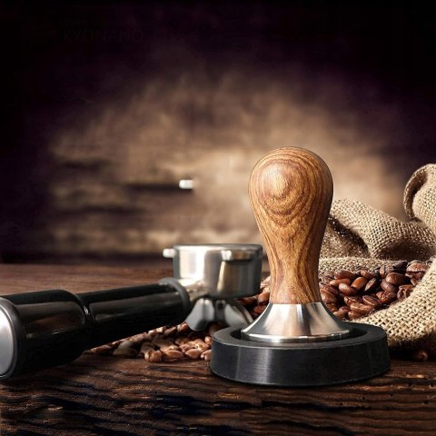 Tamper stalowy z drewnianą rączką 51mm Delonghi Tamper stalowy z drewnianą rączką 51mm Delonghi